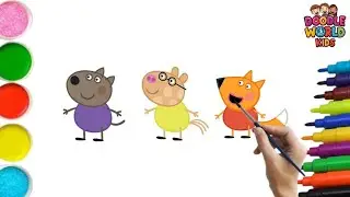 Как нарисовать Свинку Пеппу с друзьями 🐷🎨 | Детская песенка про Шалтая-Болтая | Простой рисунок д...