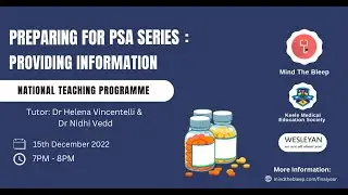 Prescribing Safety Assessment Series: Session 7 Providing Information