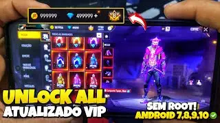 (UNLOCK ALL VIP 😱) NOVO UNLOCK ALL PARA O FREE FIRE NORMAL ATUALIZADO! COMO LIBERAR TODAS AS SKINS!
