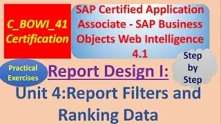BusinessObjects Report Design I: Unit 4b :Practical Examples: Report Filters, Ranking data