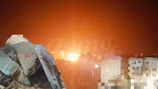 SU-34 FIGHTER JET, WEAPONS DEPOT ARE DESTROYED IN THE HUGE ATTACK ON THE RUSSIAN MOROZOVSK AIRBASE