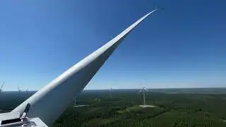 On the roof of GE Cypress, 5.5MW 155m high wind turbine.