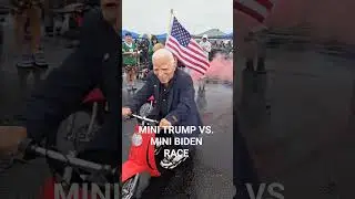 Mini Trump vs Mini Biden! ##minitrump #trump #viral #America #usa #race #metlifestadium