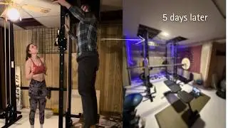 This took way longer than we thought..|home gym build episode 5 Color House Series