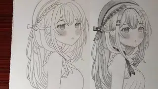 How to draw anime girl step by step | how to draw cute anime characters | how to draw a cute anime 