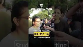 NEET Exam 2023 | Student's Reaction to Exam Paper | Bio was Easy
