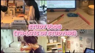 STUDY VLOG˚ ༘♡ ⋆｡˚ Trying to LOCK IN (TW-Lots of studying)  Nwjns, Twice, Lo-fi,