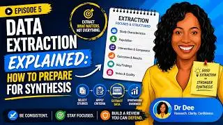 How to Extract Data for a Systematic Review I systematic review step by step guide I Dr Dee