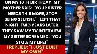 On My Birthday, Mom Said ‘Your Sister Needs This More’—Two Years Later, My TV Interview Shook Them