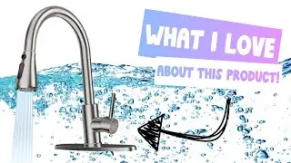 👉 Find it HERE👈 Kitchen faucet upgrade! Pull down sprayer is long. One hand control with pause.