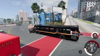 BeamNG but I am evading the police