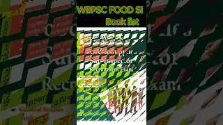 Book list for WBPSC Food SI exam 2023#Food SI preparation/#shorts/#Wbpsc/#wbpscfoodinspector/#books