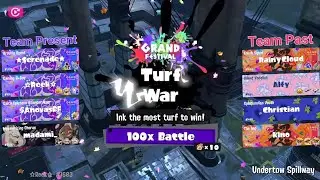 Splatoon 3 - Grand Festival - Open 100x Battle - Undertow Spillway - Team Present vs. Team Past