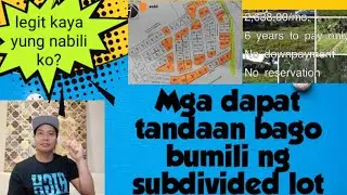 Mga dapat tandaan bago bumili ng subdivided lot | KingLakwatsera