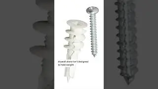 When to use a screw vs an ancho when mounting on the wall! #screws #anchors #diyproject
