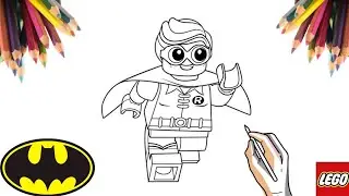 COMO DESENHAR O LEGO ROBIN (DICK GRAYSON) | HOW TO DRAW LEGO ROBIN (DICK GRAYSON)
