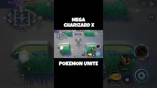 Charizard Mega evolving into Mega Charizard X - Pokemon Unite