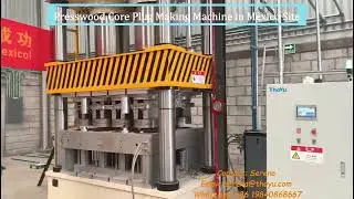 Paper roll core plug press machine in Mexico Site# Wood waste recycling machine