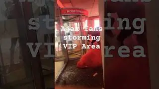 Ajax Amsterdam vs Feyenoord Rotterdam #hooligan #ultras storming VIP area #police #acab