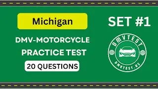 Michigan DMV Motorcycle Test 2025 | 20 Real Practice Questions | DMV Test 2025 Set #1