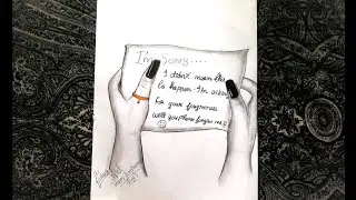 how to draw hands holding a forgiveness letter ✉️ /pencil drawing tutorial stepby step easy drawing