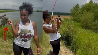 FISHING IN 100 DEGREE WEATHER 😳