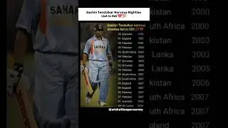 Sachin Tendulkar nervous ninetis list in ODI