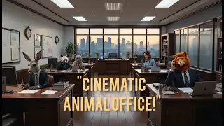 Anthropomorphic Animals in Modern Office | AI-Generated