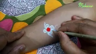 Easy Bindi Design - Easy Forehead Kalka Design -Bridal Chandan Design - Kalka Art