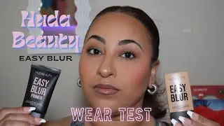 NEW!! HUDA BEAUTY EASY BLUR PRIMER + EASSY BLUR FOUNDATION | 8 HR WEAR TEST 🧐