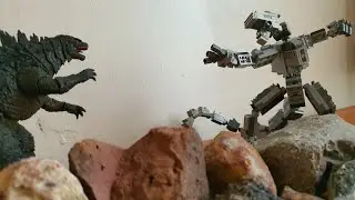 Godzilla vs mechagodzilla stop motion battle 