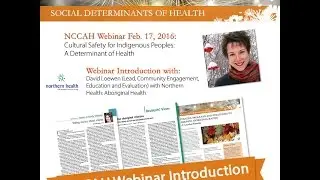 NCCAH Webinar Cultural Safety for Indigenous Peoples Introduction