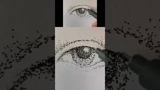 Drawing an eye in ink #art #shorts #ink #howto #howtodraw #arttutorial #eyes #drawing #stipple #pen