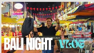 Kuta Bali Nightlife & Local Food Under Rs 200! | Budget Food & Party | Night Walk in Kuta Bali 🇮🇩