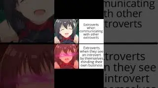 War between extroverts and introverts #shorts #anime