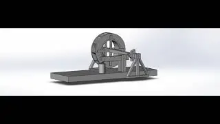 Water-powered Trip Hammer Solidworks Animation