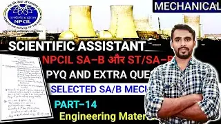 NPCIL SA/B Mech Fix Mcq Pt-14 l npcil scientific assistant b previous year question paper mechanical
