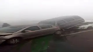 Heavy Fog | Live Accident due to fog on NH 1 , Car accident on NH 44 , Live road accident on NH 1