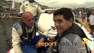Il ritorno di Maradona nelle acque di  Napoli. VIDEO E FOTO