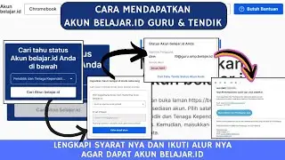 CARA MENDAPATKAN AKUN BELAJAR.ID GURU DAN TENDIK
