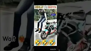 😂😂GIRLS V's 😎BOYS BIKE STAND|| #girlsvsboys #viralvideos #viral #shortsfeed#bikestant #automobile