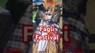 Traditional Fagli Festival mask dancers in Sharchi village near Tirthan Valley, Jibhi, Gushaini