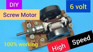 How to make powerful 6V dc motor using screw at home/Aamar Tech/Powerful motor using 12 screws/DIY.