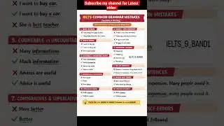🚫 Stop These Common IELTS Grammar Mistakes | Band 7+ Guaranteed Tips