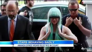 Amanda Bynes Shows Up to Arraignment in Blue Wig
