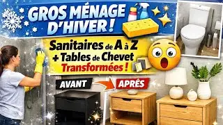 J’ai TOUT nettoyé du sol au plafond ❄️🚿 | Gros ménage d’hiver + relooking déco