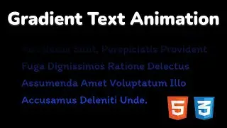 Как создать анимированный градиентный текст на CSS | Linear Gradient Text Animation