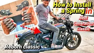 How To INSTALL RIDER SEAT SPRING In Reborn Next Generation CLASSIC 350, In Detail Fitting Step 2023