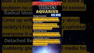 5 Unconventional Things Aquarius Has Done: Eccentric Moves and Unique Behaviors #Aquarius #zodiac