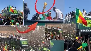 Ambiance avant l'arrivée des Lions, Champions...